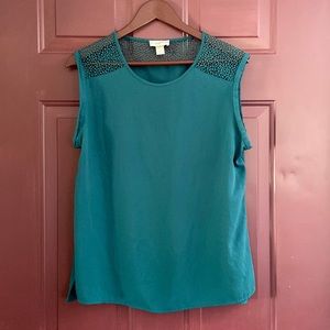 Blouse from Loft. Size (LP: Large-Petite). Color (Teal)